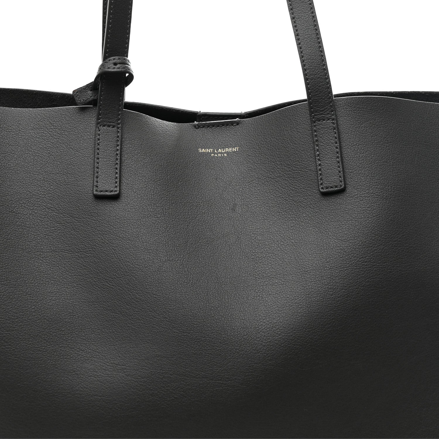 Saint Laurent Calfskin Large Shopping Tote Storm 9 of 11