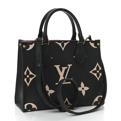 Louis Vuitton Empreinte Monogram Giant Onthego PM Black Beige 3 of 9