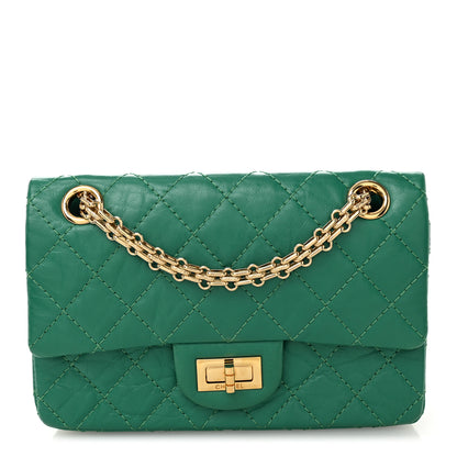 Chanel Aged Calfskin Quilted 2.55 Reissue Mini Flap Green 1 of 11