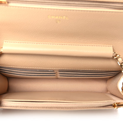 Chanel Caviar Quilted Wallet On Chain WOC Beige 6 of 10