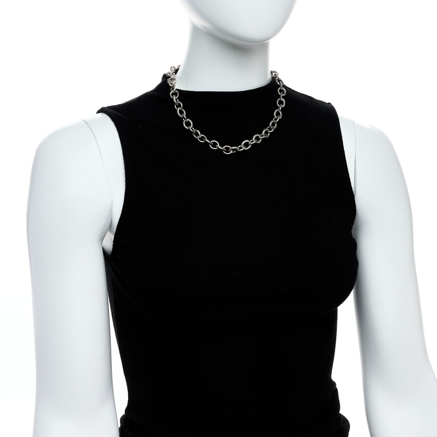 Sterling Silver 10mm Medium Oval Link Necklace