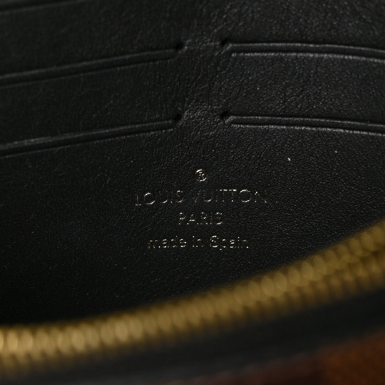 Louis Vuitton Damier Ebene Vavin Chain Wallet Black 6 of 9