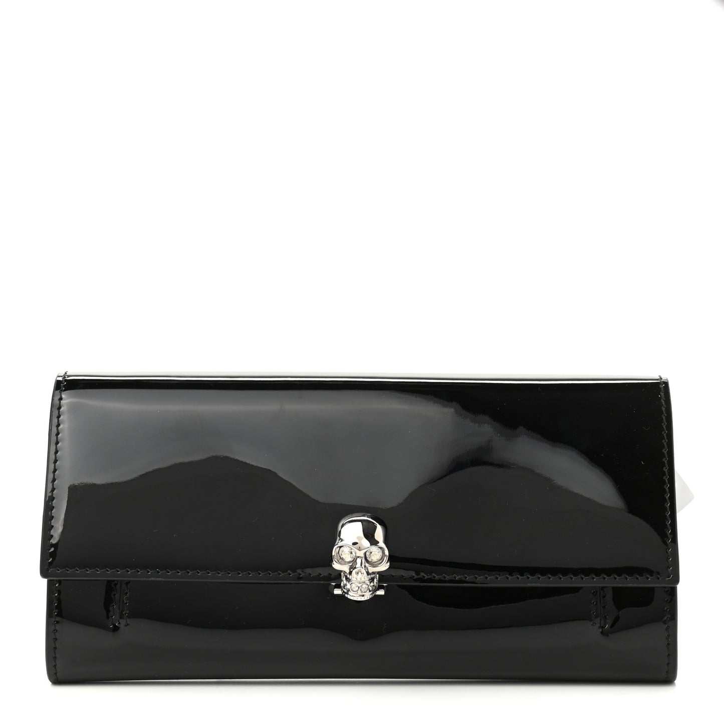 Patent Skull Wallet on Chain Black