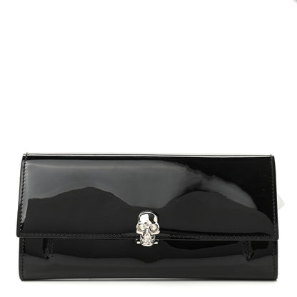 Alexander McQueen Patent Skull Wallet on Chain Black 1 of 6