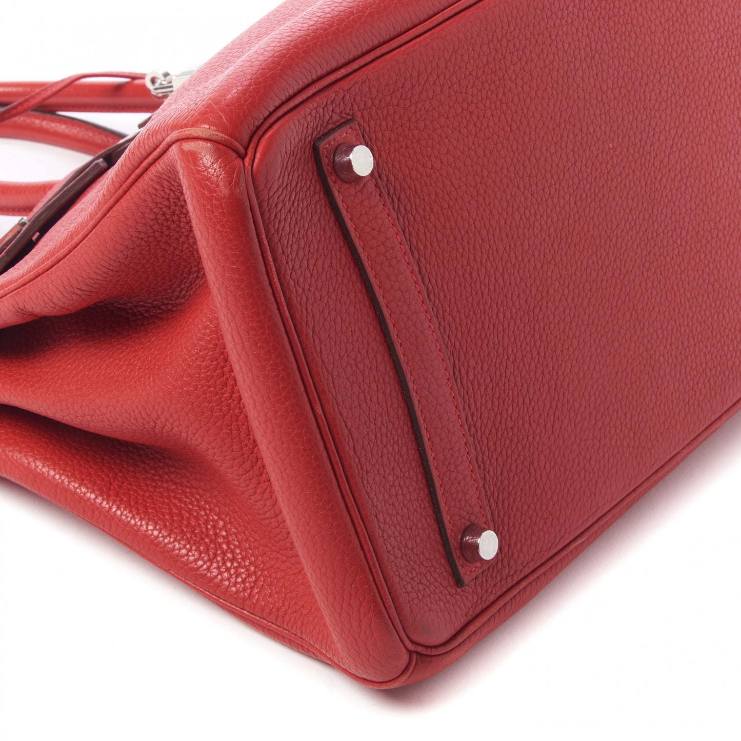 Taurillon Clemence Birkin 30 Rouge Casaque