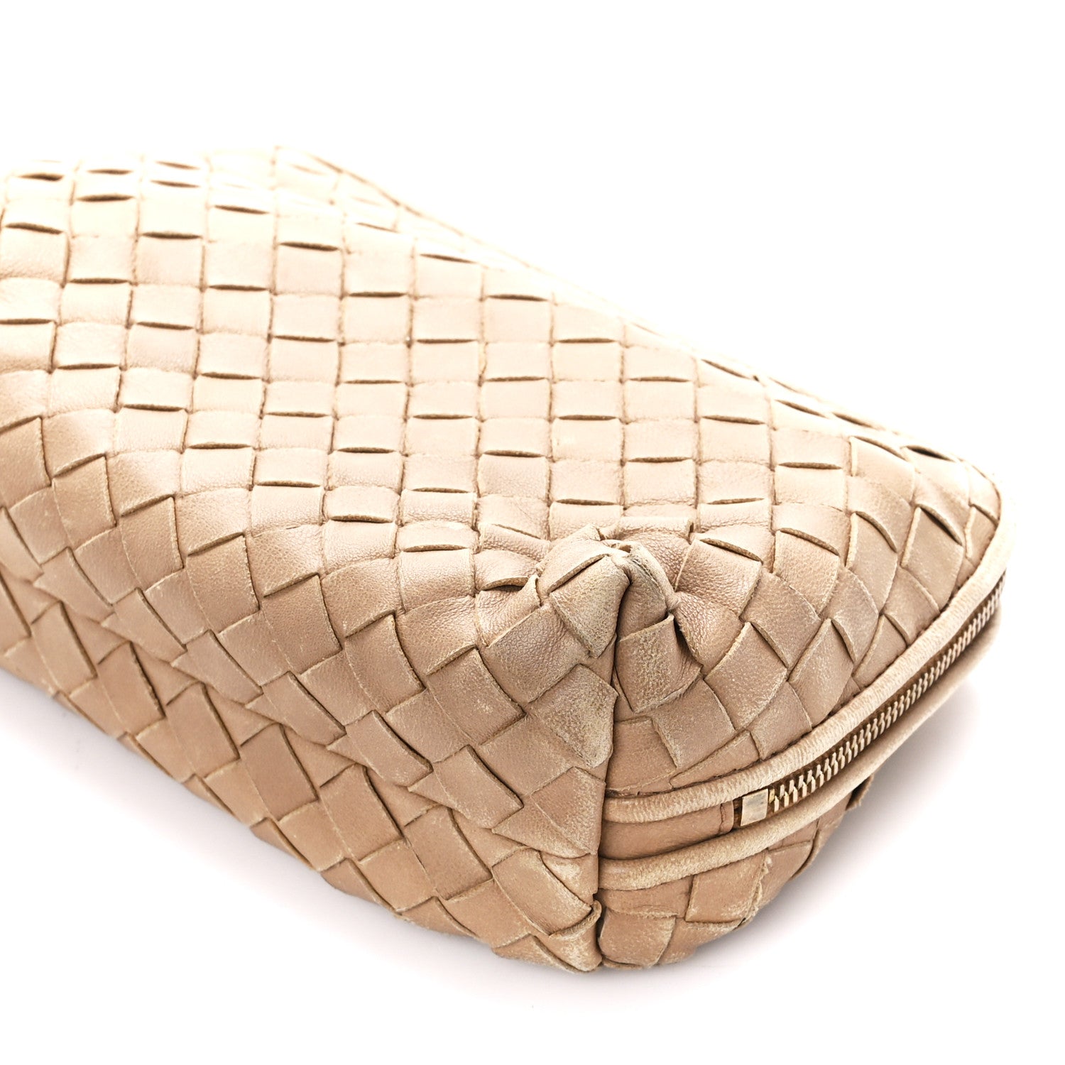 Bottega Veneta Nappa Intrecciato Small Cosmetic Pouch Camel 11 of 11