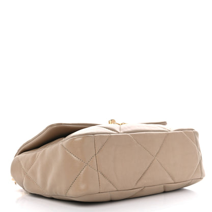 Chanel Lambskin Quilted Medium Chanel 19 Flap Dark Beige 4 of 11