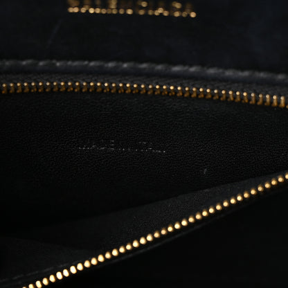 Balenciaga Shiny Calfskin Crocodile Embossed Small Hourglass Top Handle Bag Black 7 of 12