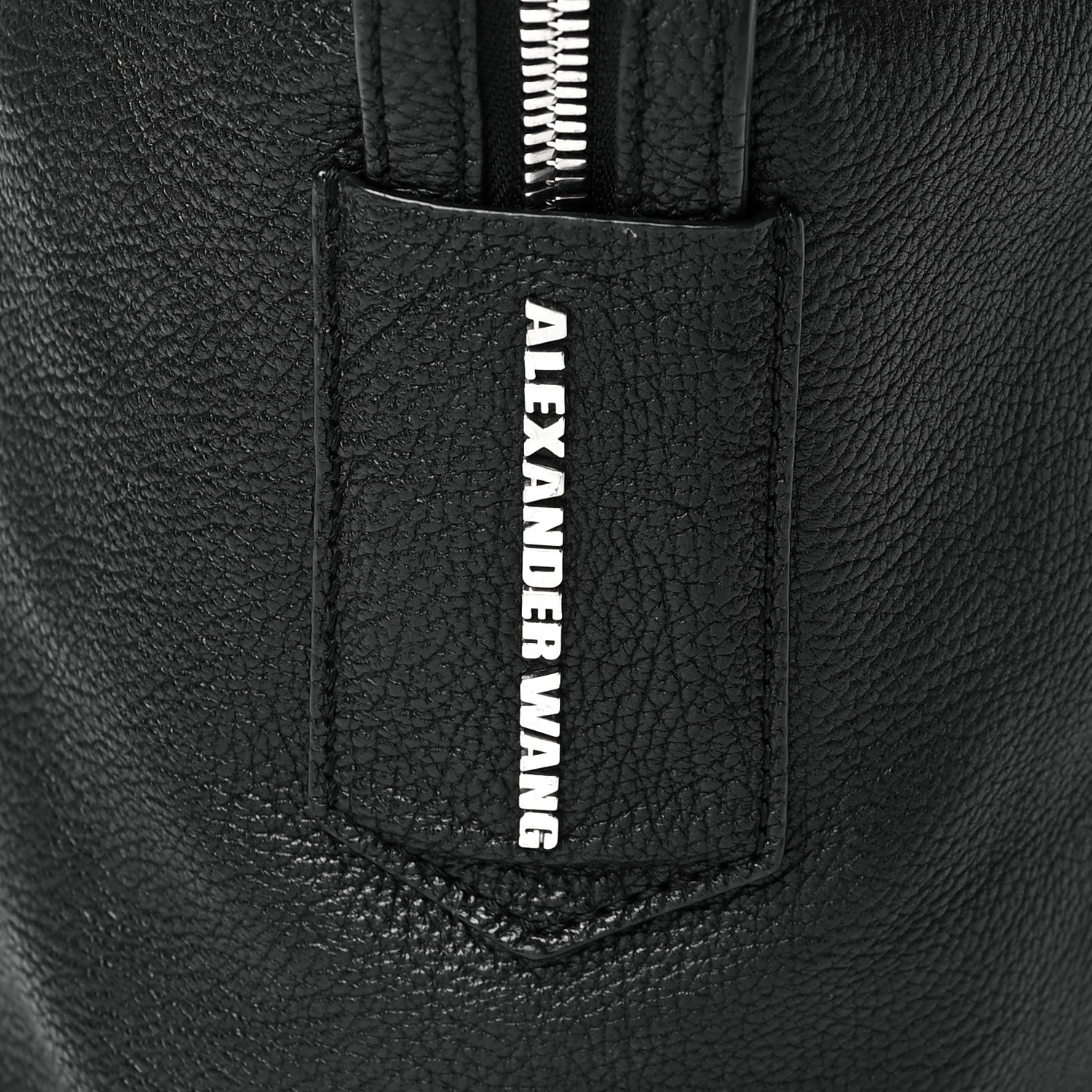 Alexander Wang Pebbled Calfskin Large Emile Black Silver Hardware 7 of 26