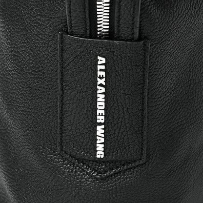 Alexander Wang Pebbled Calfskin Large Emile Black Silver Hardware 7 of 26