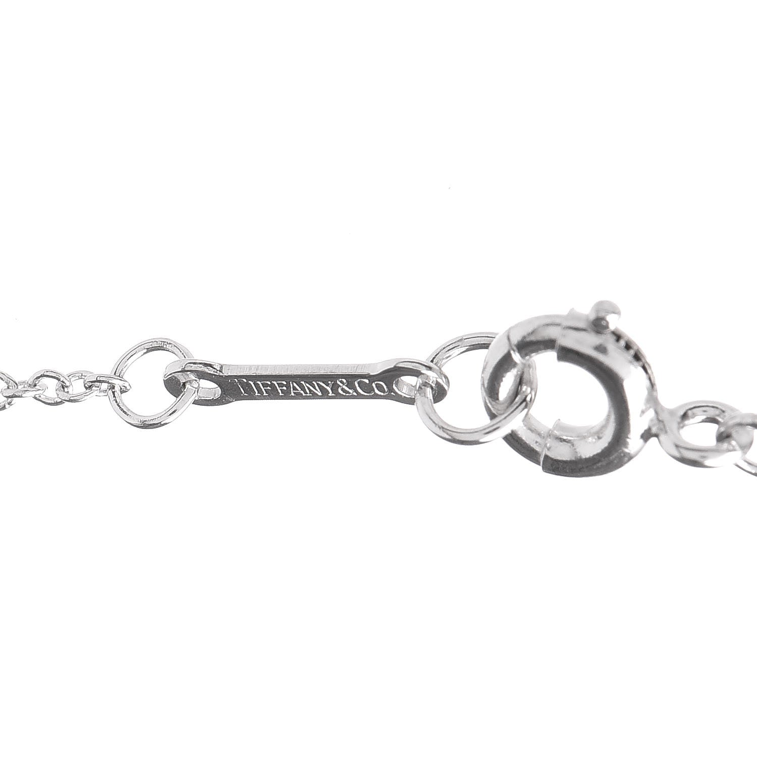 Tiffany Platinum Diamond .17ct Elsa Peretti Diamonds by the Yard Pendant Necklace 6 of 6