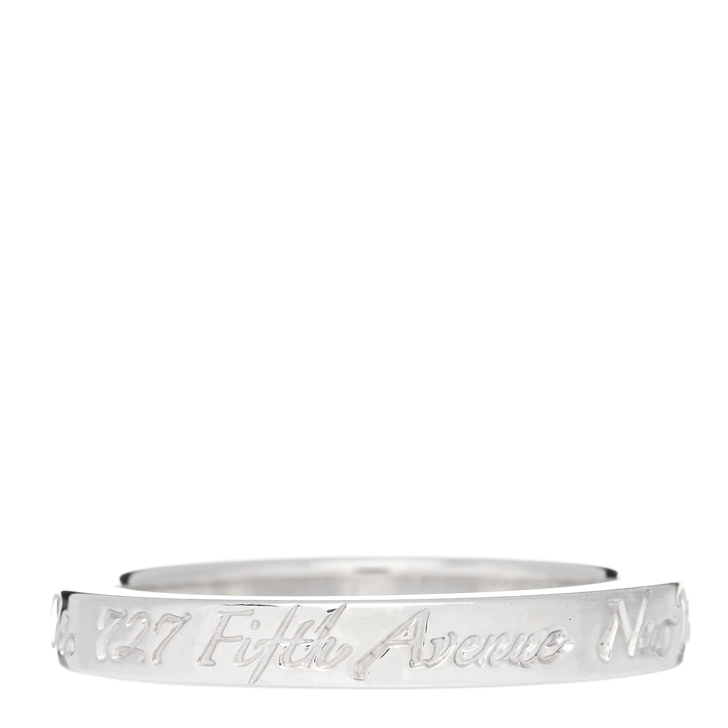 Sterling Silver Narrow Notes Ring 49 5