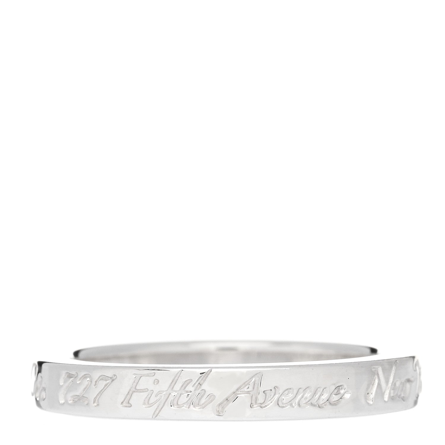 Tiffany Sterling Silver Narrow Notes Ring 49 5 1 of 5