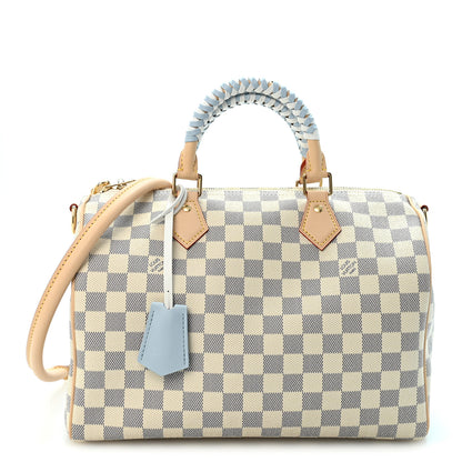 Louis Vuitton Damier Azur Braided Speedy Soft 30 Bleu Olympe 1 of 9
