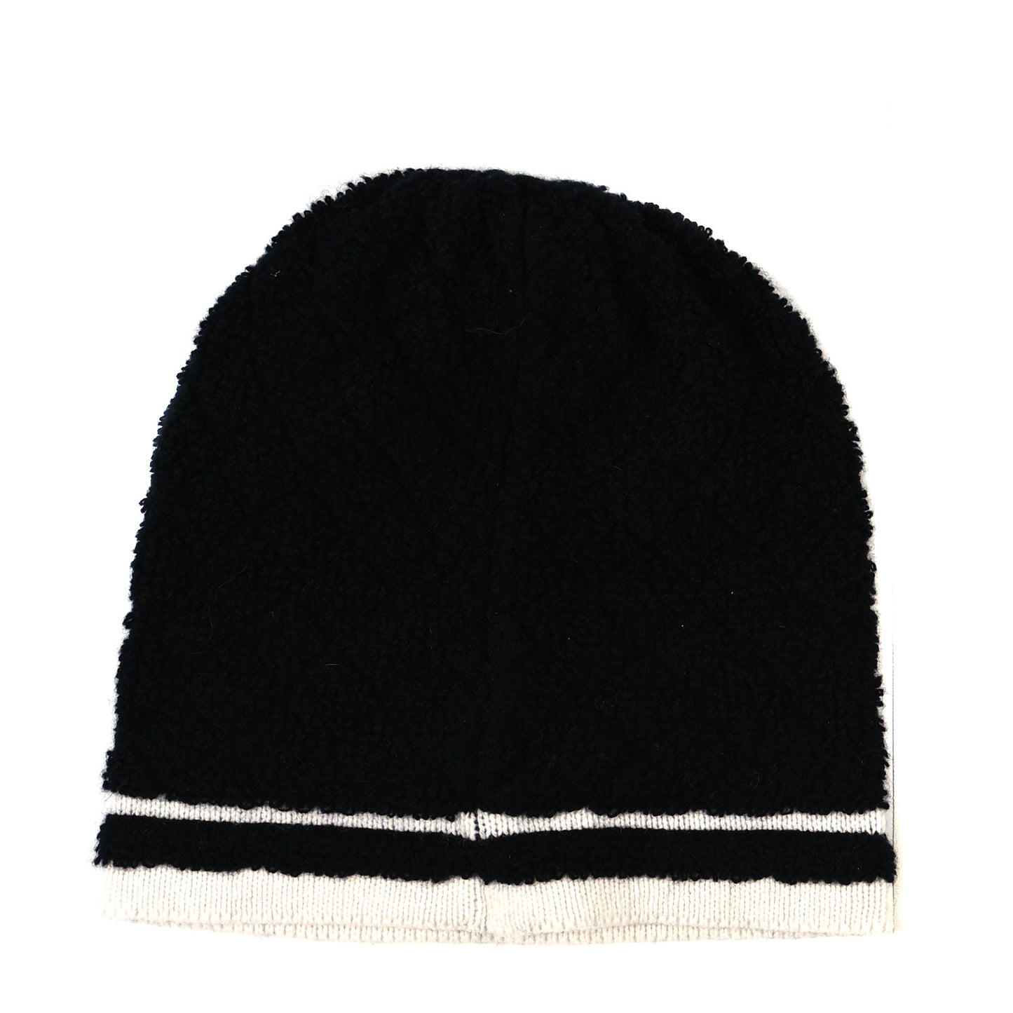 Cashmere CC Beanie Hat Black White