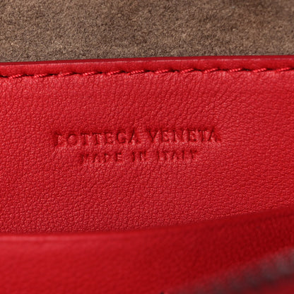 Bottega Veneta Nappa Intrecciato Biletto Chain Crossbody Red 5 of 8