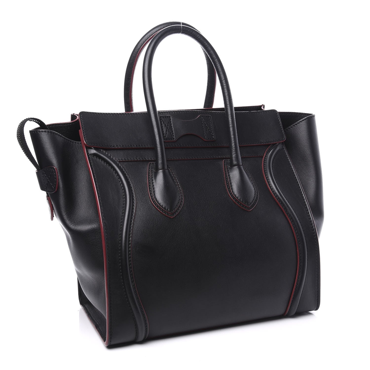 Celine Smooth Calfskin Mini Luggage Black Pink 2 of 9