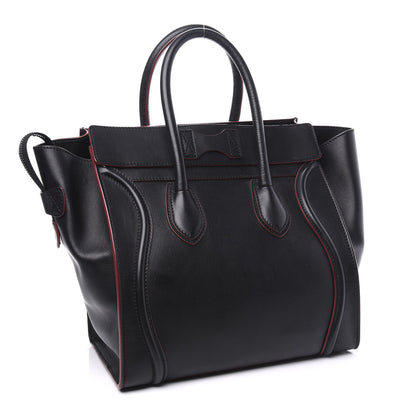 Celine Smooth Calfskin Mini Luggage Black Pink 2 of 9