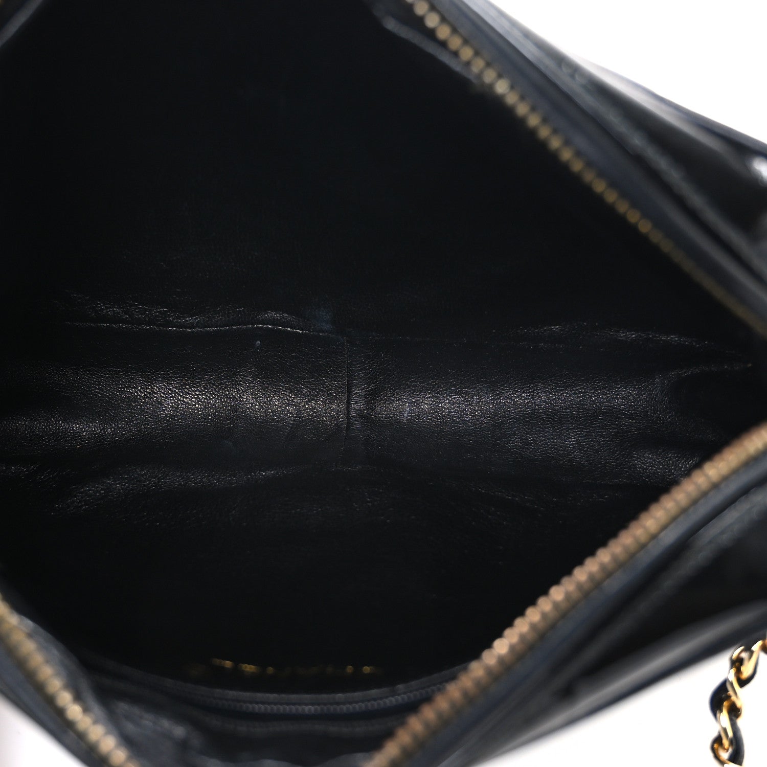 Chanel Patent Chevron Quilted Tassel Camera Case Black 5 of 11