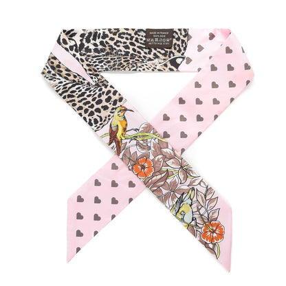 Hermes Silk Jungle Love Love Twilly Rose Pale Etoupe 1 of 5