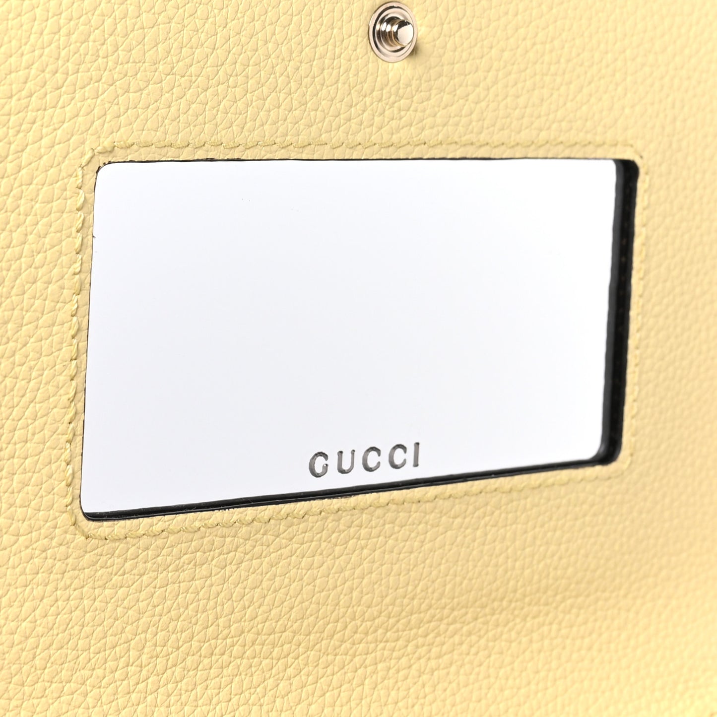 Dollar Calfskin GG Supreme Monogram Mini GG Marmont Chain Wallet Beige Light Yellow