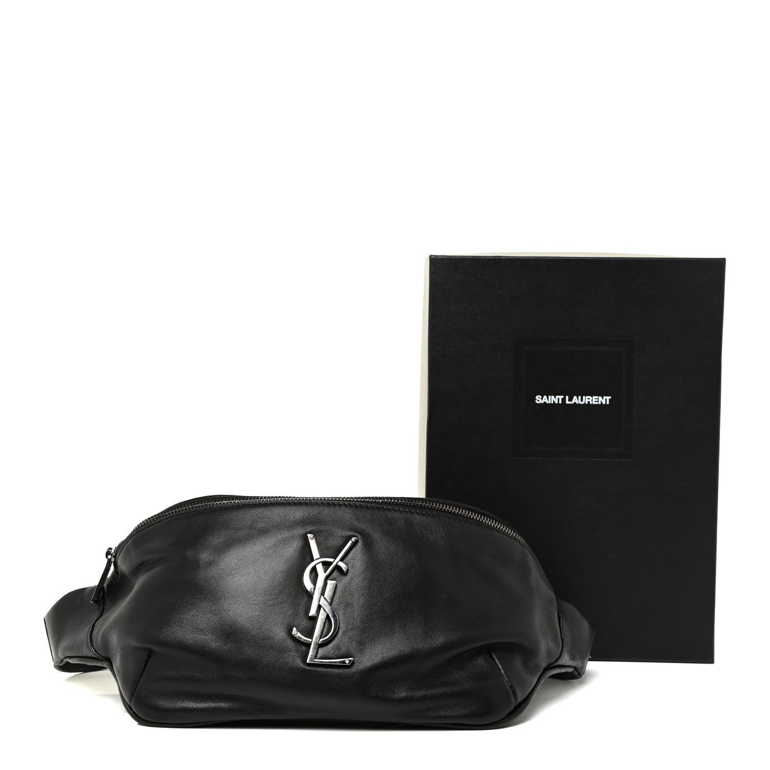 Saint Laurent Calfskin Monogram Belt Bag Black 18 of 19