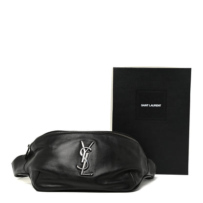 Saint Laurent Calfskin Monogram Belt Bag Black 18 of 19