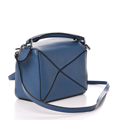 Loewe Calfskin Mini Puzzle Bag Blue 3 of 9
