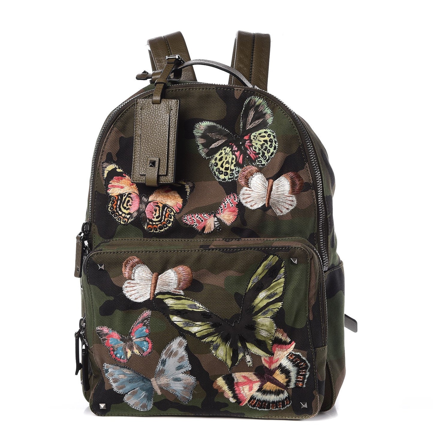 Canvas Butterfly Backpack Camo Green