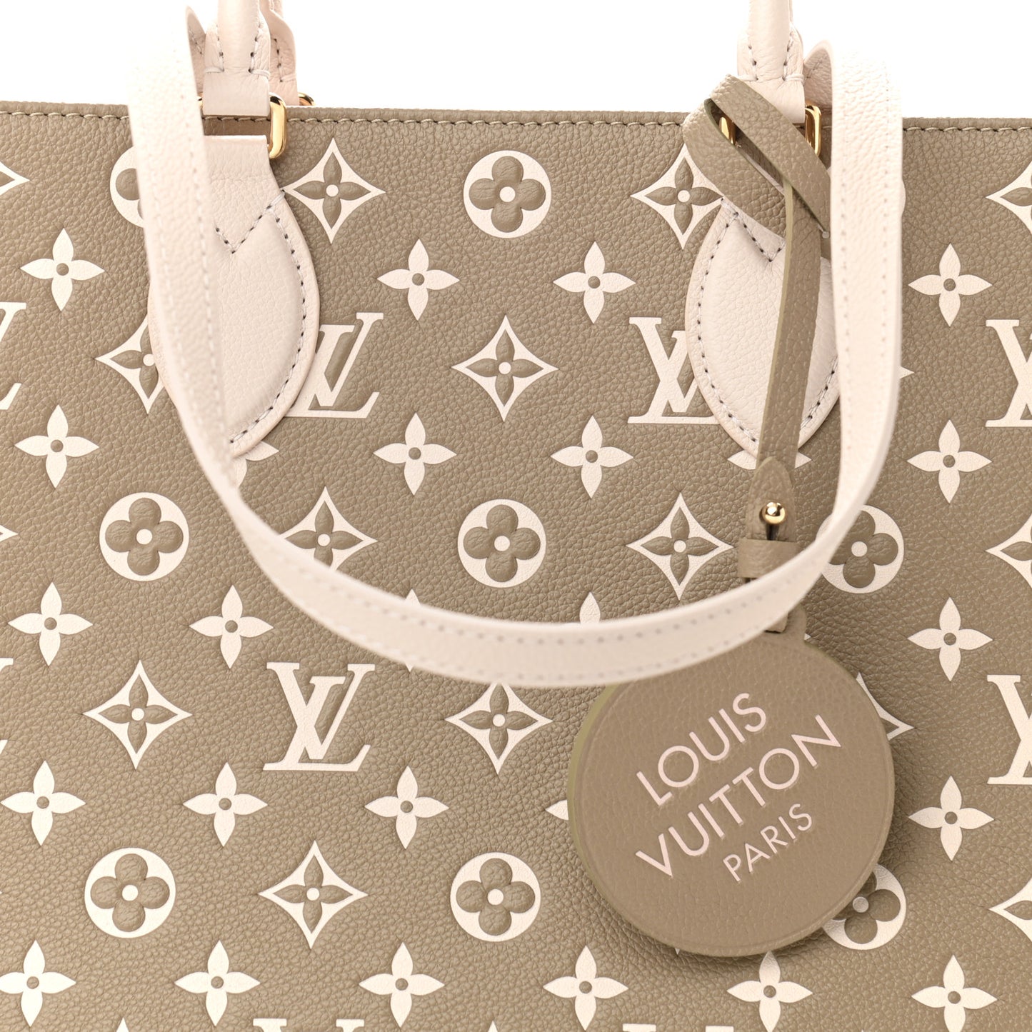 Empreinte Monogram Spring In The City Onthego MM Kaki Beige Cream