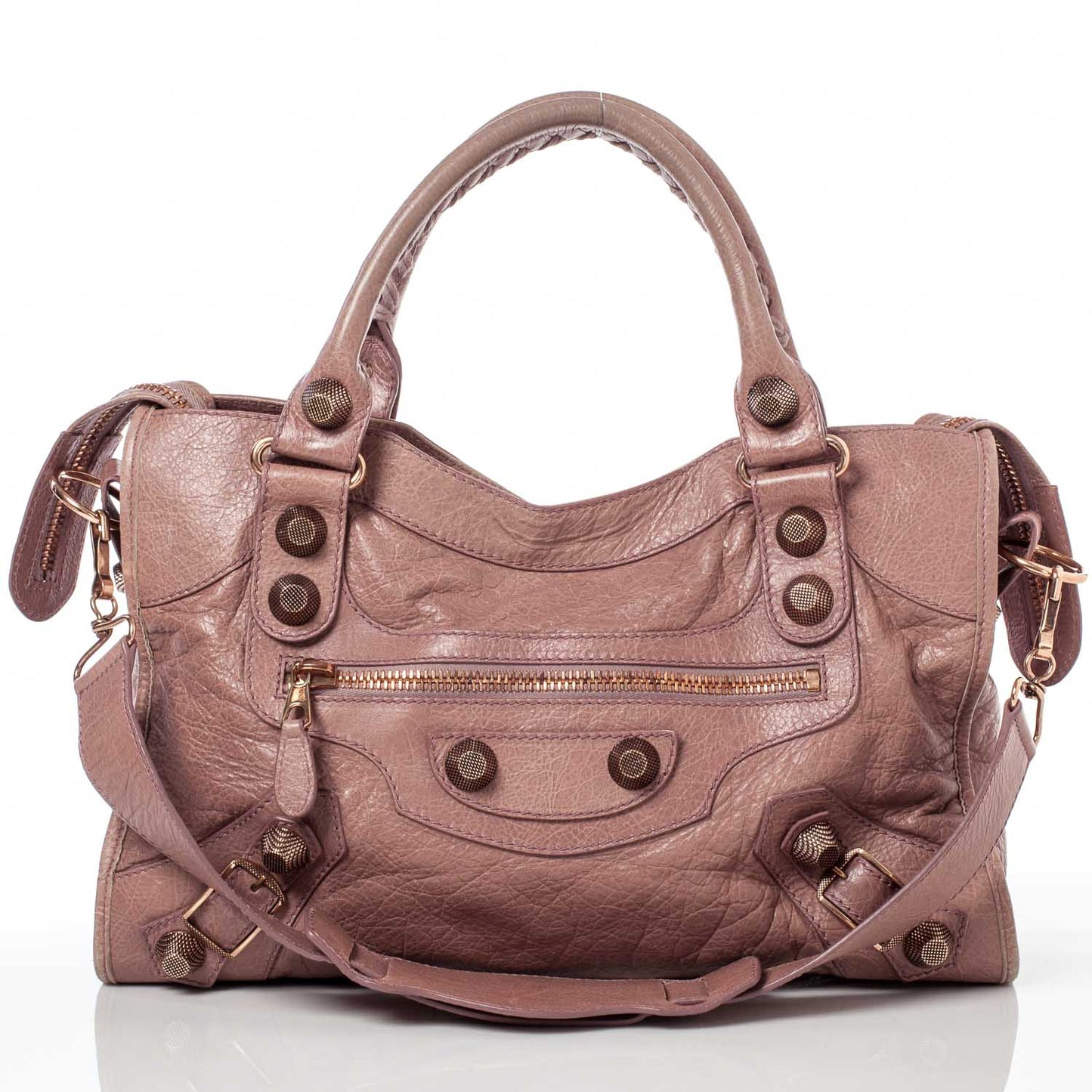 Agneau Giant 21 Rose Gold Hardware City Parme