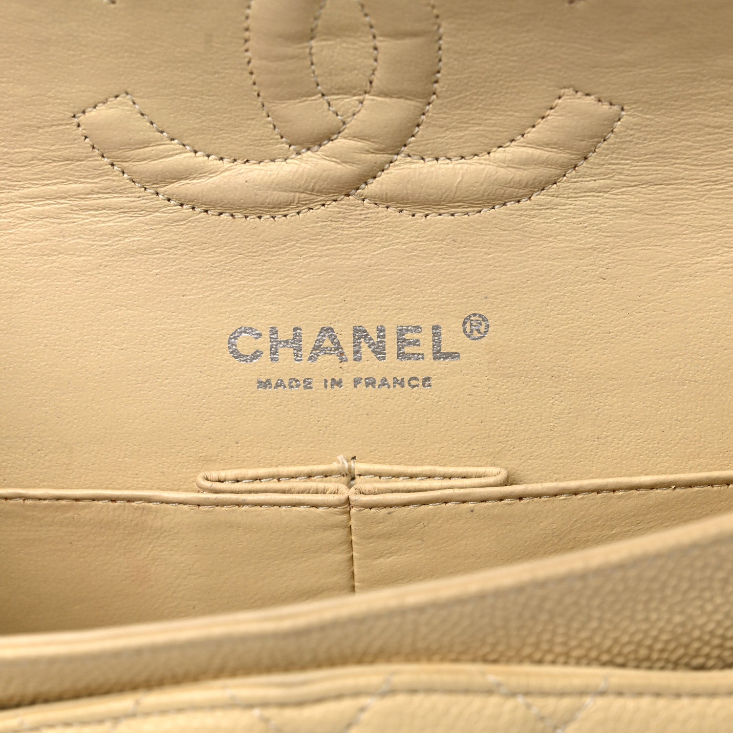 Chanel Caviar Quilted Medium Double Flap Beige Clair 6 of 20