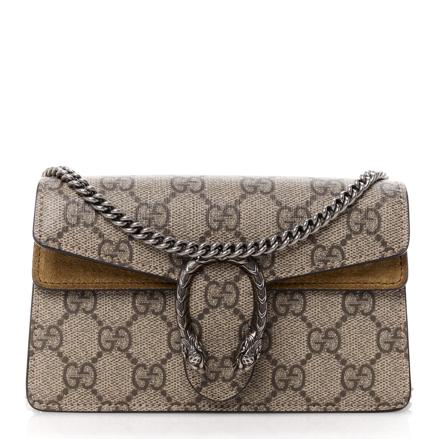 GG Supreme Monogram Super Mini Dionysus Shoulder Bag Taupe