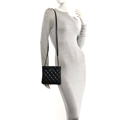 Chanel Lambskin Quilted Uniform Crossbody Bag Black 2 of 11