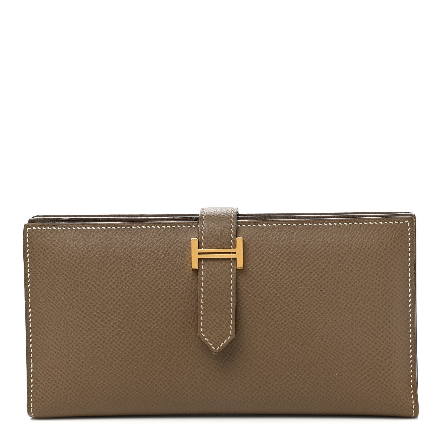Hermes Epsom Bearn Gusset Wallet Etoupe 1 of 7