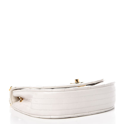 Chanel Lambskin Quilted Mini Half Moon Flap White 4 of 12