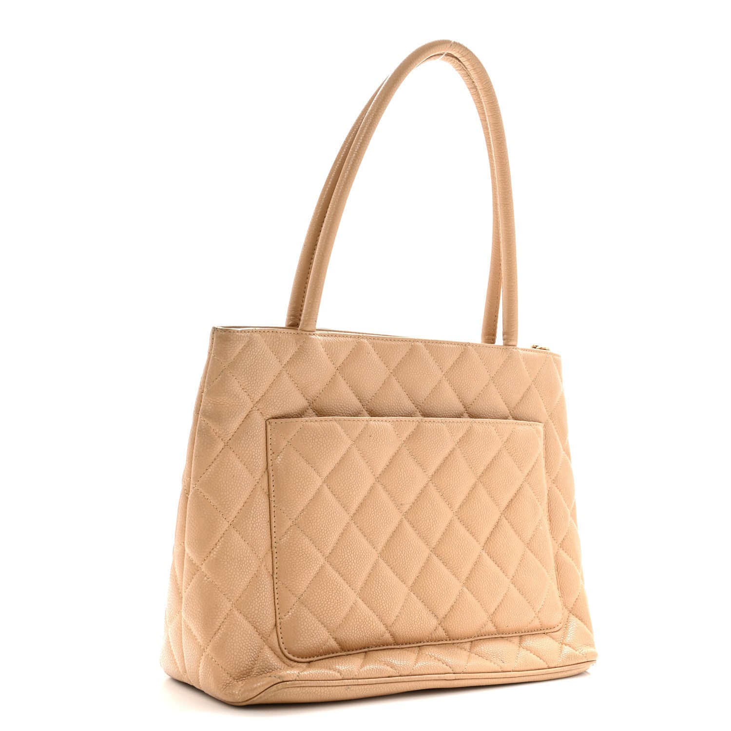 Chanel Caviar Quilted Medallion Tote Beige 2 of 13