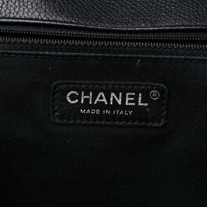 Chanel Grained Calfskin Stitched Flap Drawstring Backpack Black 5 of 8