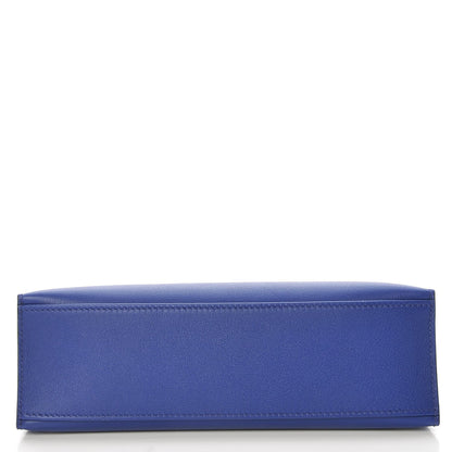 Hermes Swift Kelly Pochette Clutch Bleu Electrique 5 of 24