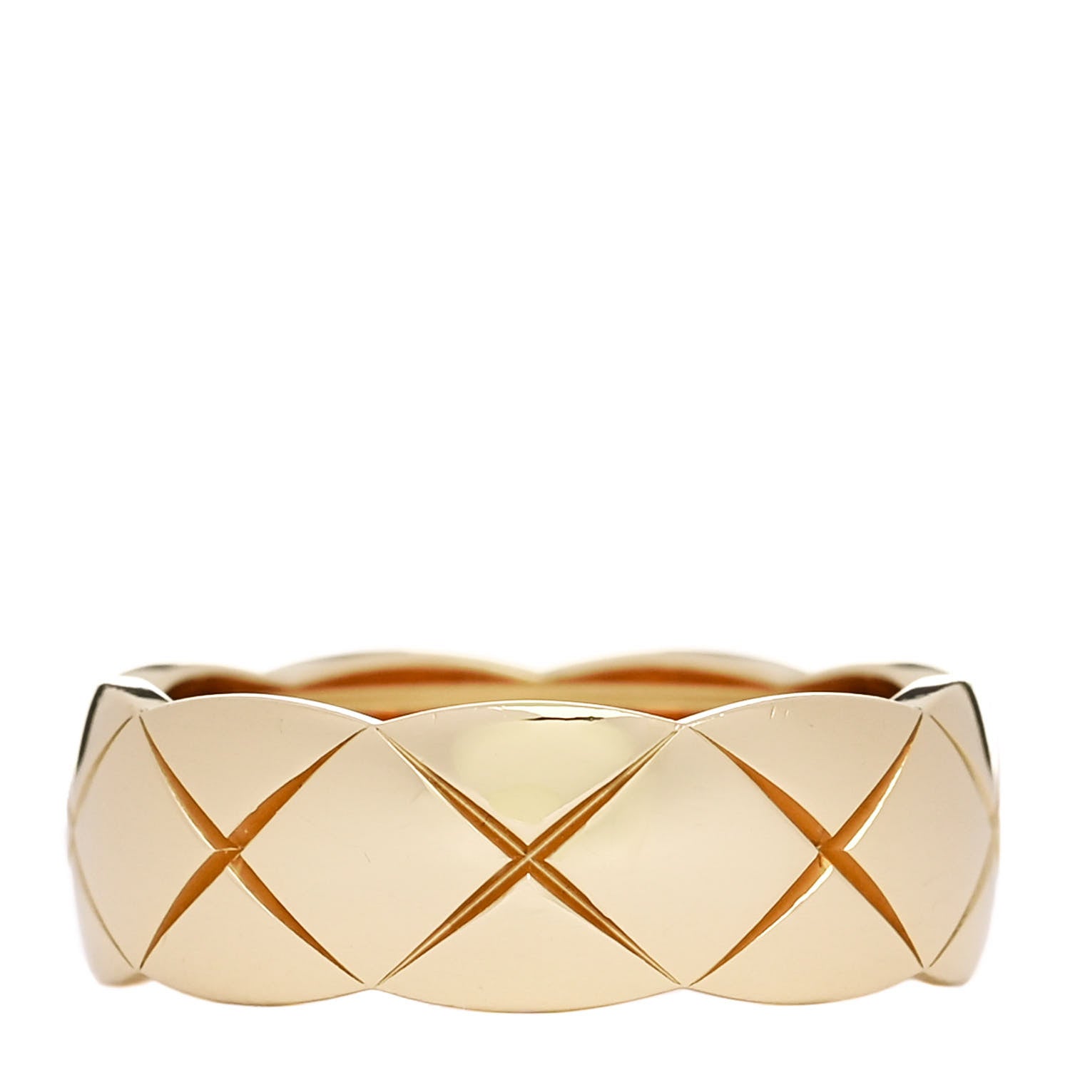 Chanel 18K Yellow Gold Small Coco Crush Ring 53 6.5 1 of 5