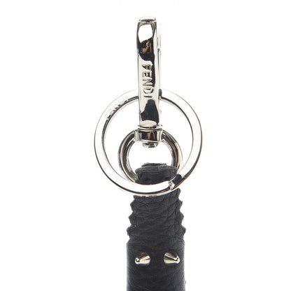Fendi Calfskin Gator Charm Key Fob Black 4 of 6