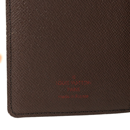 Louis Vuitton Damier Ebene Checkbook Cover Wallet 6 of 6