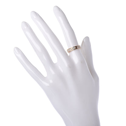 Cartier 18K Pink Gold Diamond 4mm LOVE Wedding Paved Band Ring 50 5.25 2 of 4