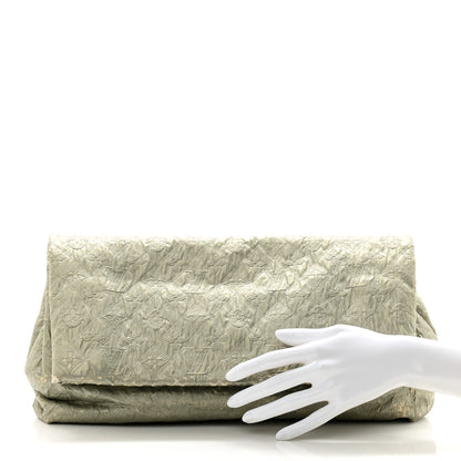 Louis Vuitton Jacquard Quilted Monogram Limelight Clutch GM Perle 2 of 10