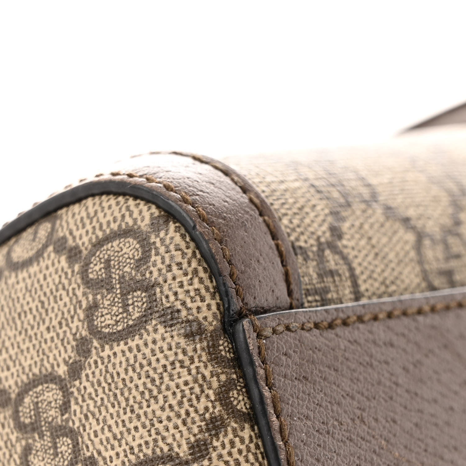 Gucci GG Supreme Monogram Web Medium Ophidia Boston  Beige Ebony New Acero 15 of 15