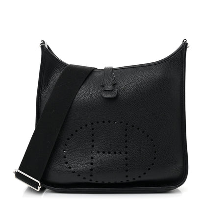Hermes Taurillon Clemence Evelyne III PM Black 1 of 14