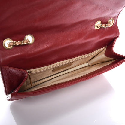 Chanel Calfskin Chevron Quilted Gabrielle Flap Red 5 of 10