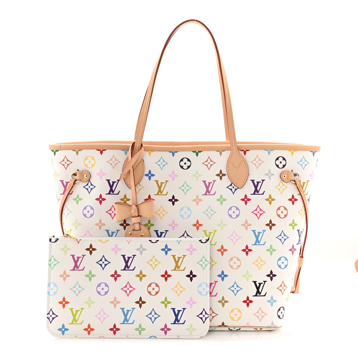 Louis Vuitton LV X TM Monogram Multicolor Neverfull MM White 3 of 11