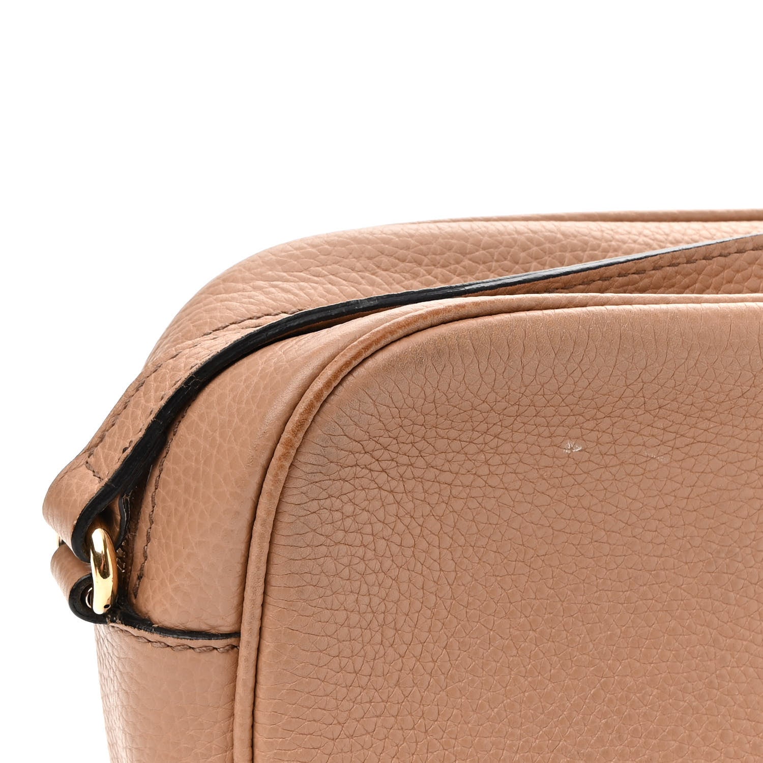 Gucci Pebbled Calfskin Small Soho Disco Bag Camelia 11 of 12