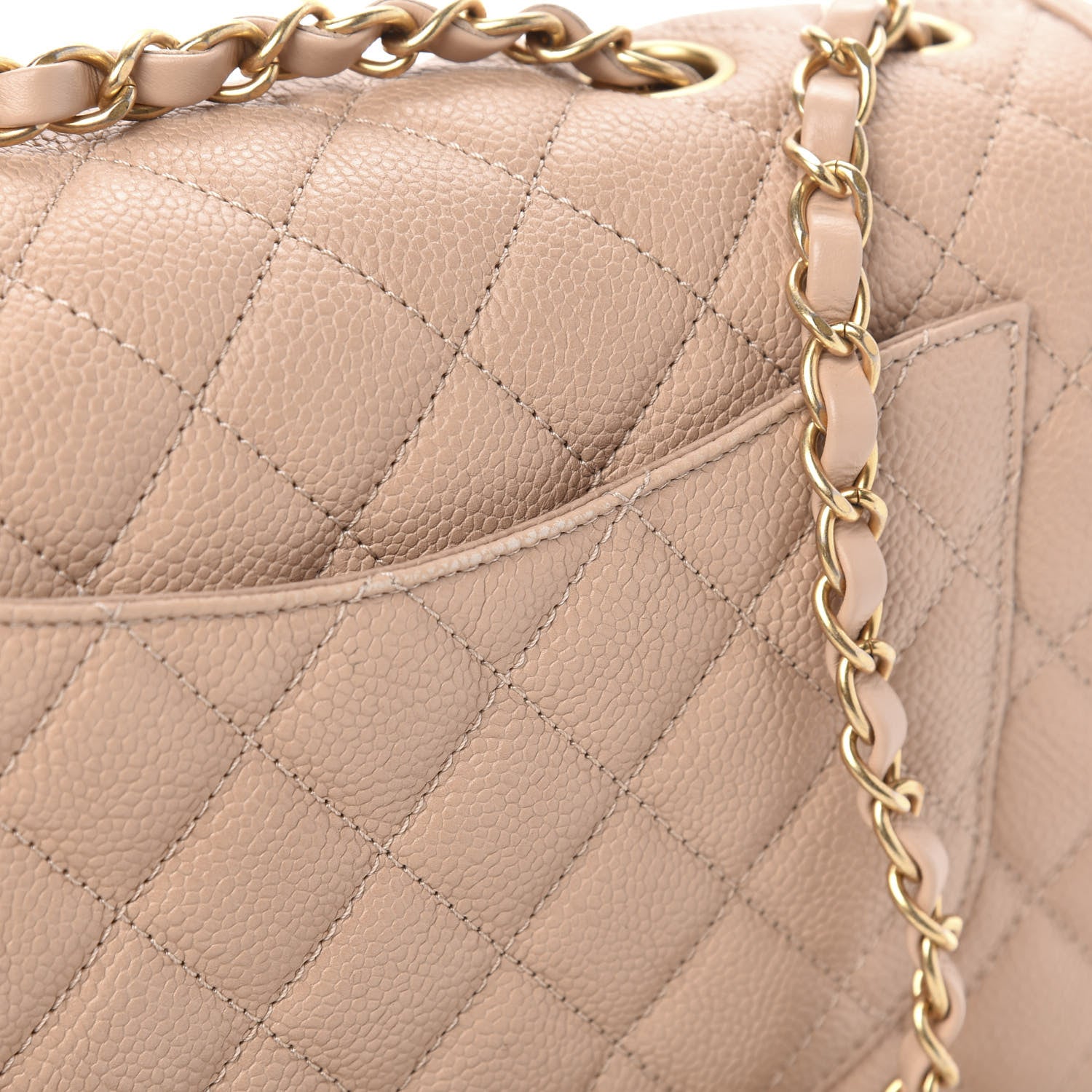 Chanel Caviar Quilted Medium CC Filigree Flap Beige 10 of 11